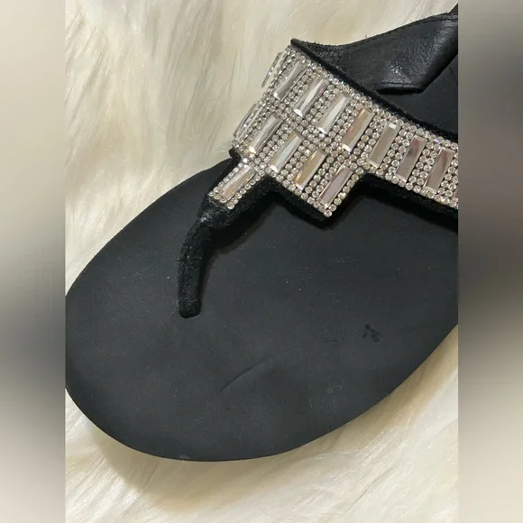 Yellow Box Alexandria Rhinestone Flip Flops Size 10 - Picture 7 of 12